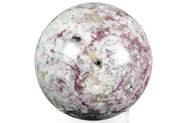 Polished Rubellite (Tourmaline) & Quartz Sphere - Madagascar #230168
